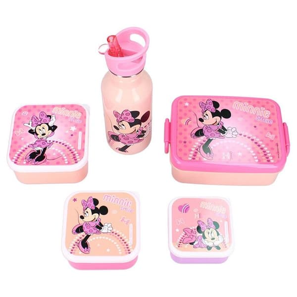 Matlåda - Vadobag - Minnie Mouse Fresh Bites - Rosa - 3 fack - Diskmaskinskompatibel
