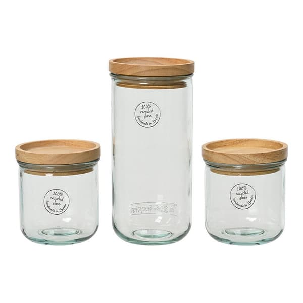 Uppsättning med 3 Burkar EDM 869702 Transparent