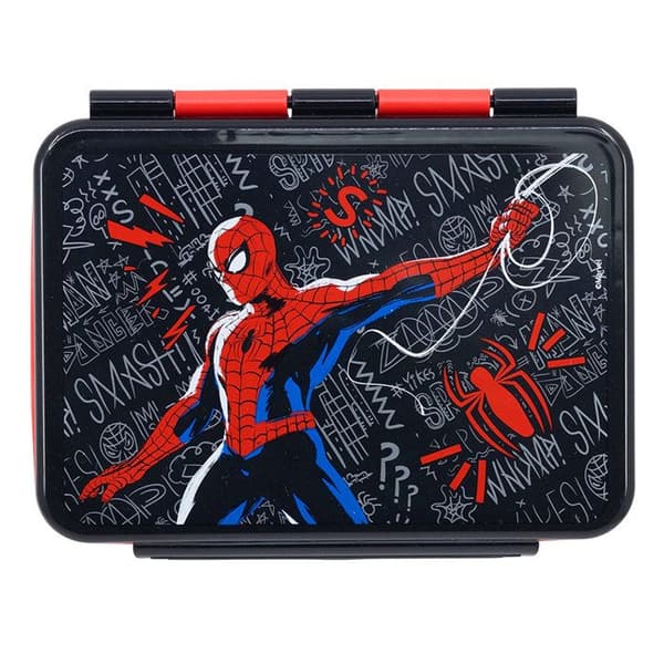 Lunchbox i inox SPIDERMAN Svart Tavla