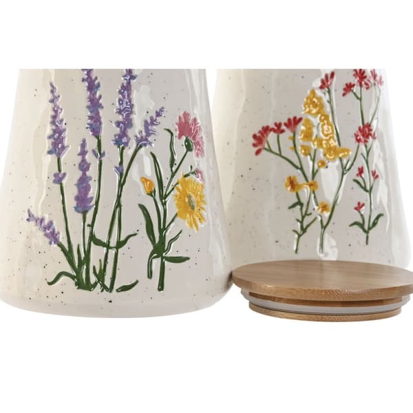 Purkki Home ESPRIT Monivärinen Gėlės Shabby Chic (2 osaa)