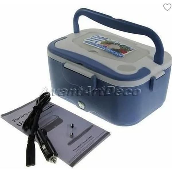 LUNCH LÅDA UPPVARMAD BIL LUFTTÄT EL Lunchbox Bilar BLÅ（24V）