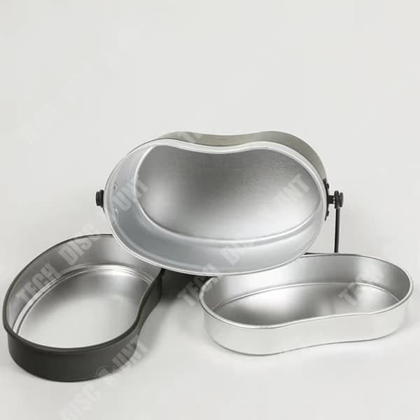 TD® Outdoor Bento Lunchbox Militärträningsbestick Dubbellagers Lunchbox Militär Lunchbox i aluminium