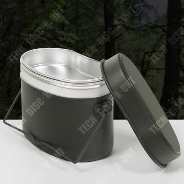 TD® Outdoor Bento Lunchbox Militärträningsbestick Dubbellagers Lunchbox Militär Lunchbox i aluminium