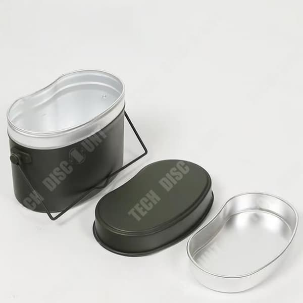 TD® Outdoor Bento Lunchbox Militärträningsbestick Dubbellagers Lunchbox Militär Lunchbox i aluminium