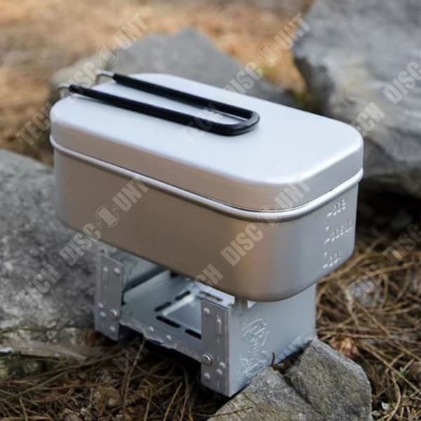 TD® Utomhus camping matlåda camping picknick fritidsresor självkörande torn bärbar matlåda i aluminium