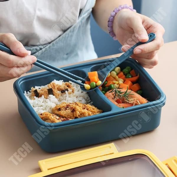 TD® Dubbellagers Plast Lunchlåda Studentkontor Arbetare Lunchlåda Delad Lunchlåda Mikrovågsugn