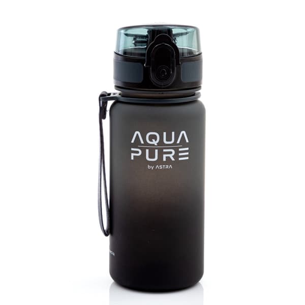 Aqua Pure 400ml Astra grå/svart flaska
