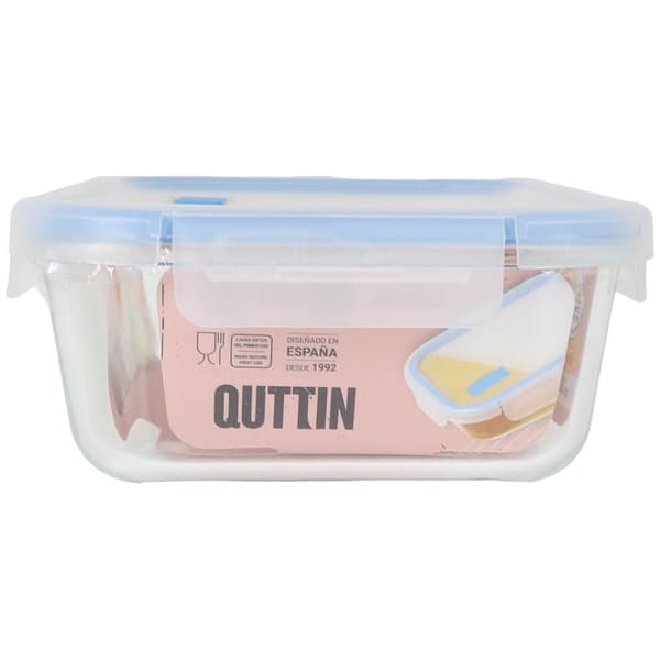 Hermetisk matlåda Quttin Boho Transparent Rektangulär 1,5 L (6 antal)