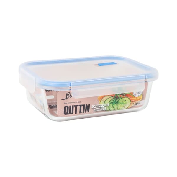 Hermetisk matlåda Quttin Boho Transparent Rektangulär 1,5 L (6 antal)