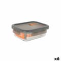Miniatyrbillede 1 af 3: Hermetisk madkasse MasterChef Grå Gennemsigtig Rektangulær 630 ml (6 enheder)