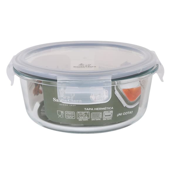 Hermetisk madkasse Santa Clara Gennemsigtig Ø 17 cm 0,9 l (6 enheder)