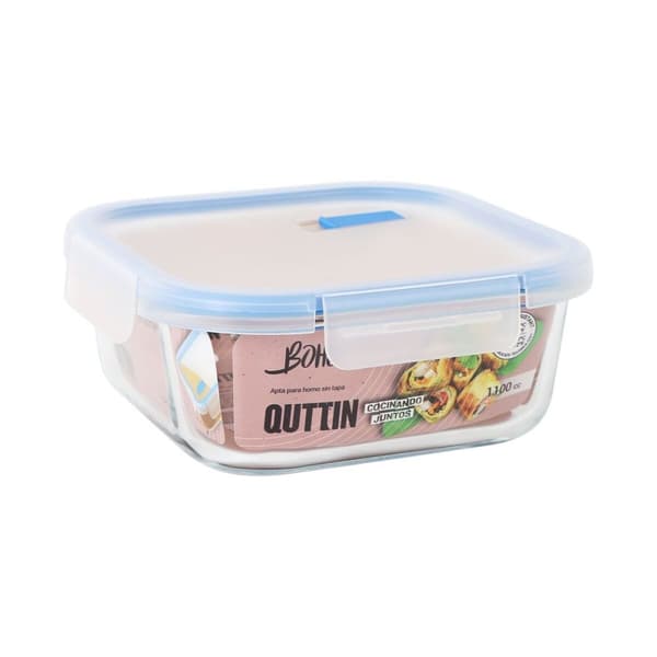 Hermetisk matlåda Quttin Boho Transparent 1,1 L (6 antal)