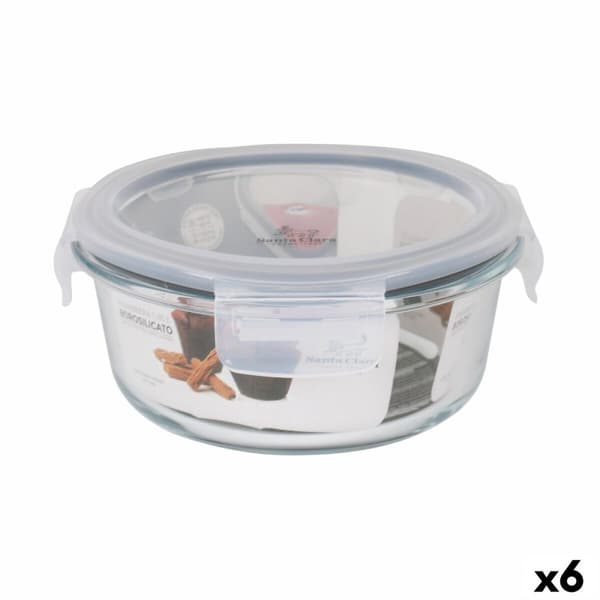 Hermetisk matlåda Santa Clara Transparent 650 ml (6 antal)