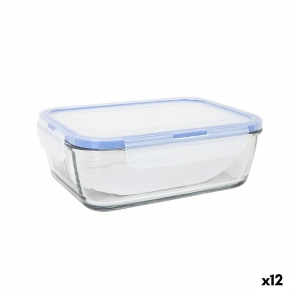 Hermetisk matlåda LAV Grå Transparent 1,2 L (12 antal)