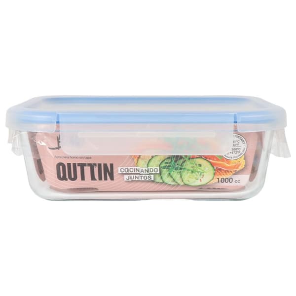 Hermetisk matlåda Quttin Boho Transparent Rektangulär 1 L (6 antal)