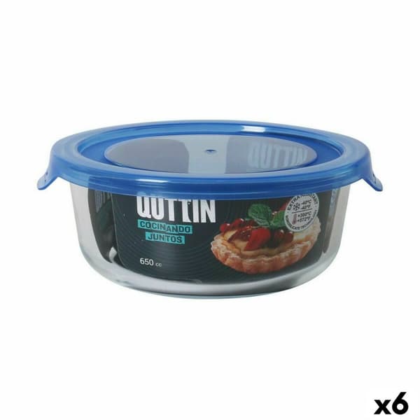 Ilmatiivis eväsrasia Quttin Sininen Läpinäkyvä 650 ml (6 osaa)