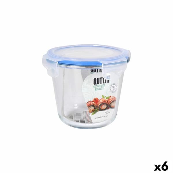 Ilmatiivis eväsrasia Quttin Läpinäkyvä 700 ml (6 osaa)