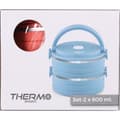 Miniatyrbillede 5 af 6: Madkassesæt ThermoSport Blå Rød Stål Plastik 600 ml 2 Dele (6 enheder)