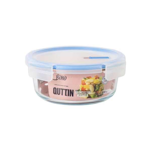 Hermetisk matlåda Quttin Boho Transparent 0,9 l (6 antal)