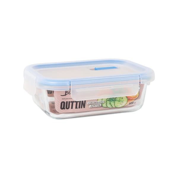 Hermetisk matlåda Quttin Boho Transparent Rektangulär 600 ml (6 antal)