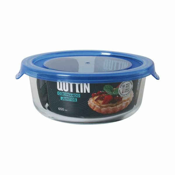 Hermetisk matlåda Quttin Blå Transparent 650 ml (6 antal)