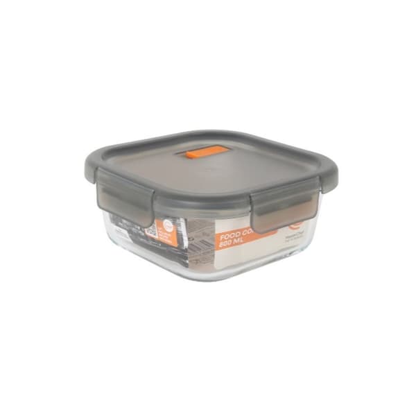 Hermetisk matlåda MasterChef Grå Transparent Fyrkantig 800 ml (6 antal)
