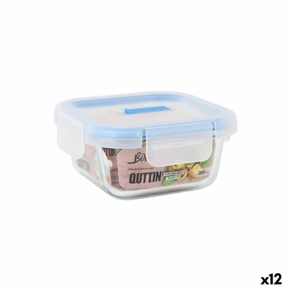 Hermetisk matlåda Quttin Boho Transparent 0,3 L (12 antal)