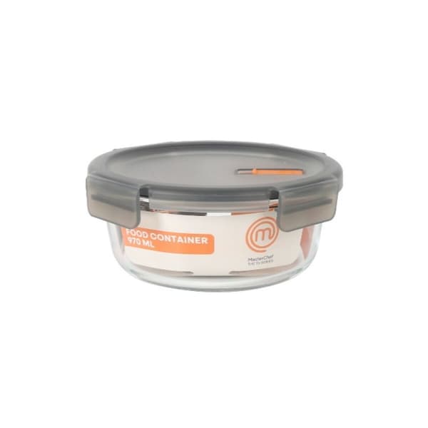 Hermetisk Lunsjboks MasterChef Grå Gjennomsiktig Sirkulær 970 ml (6 enheter)