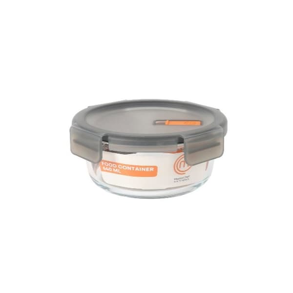 Hermetisk Lunsjboks MasterChef Grå Gjennomsiktig Sirkulær 640 ml (6 enheter)