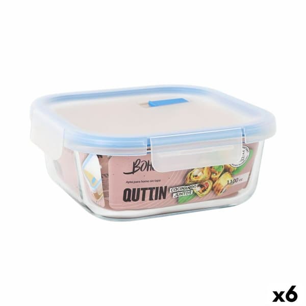 Ilmatiivis eväsrasia Quttin Boho Läpinäkyvä 1,1 L (6 osaa)