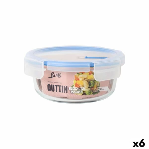 Ilmatiivis eväsrasia Quttin Boho Läpinäkyvä 650 ml (6 osaa)