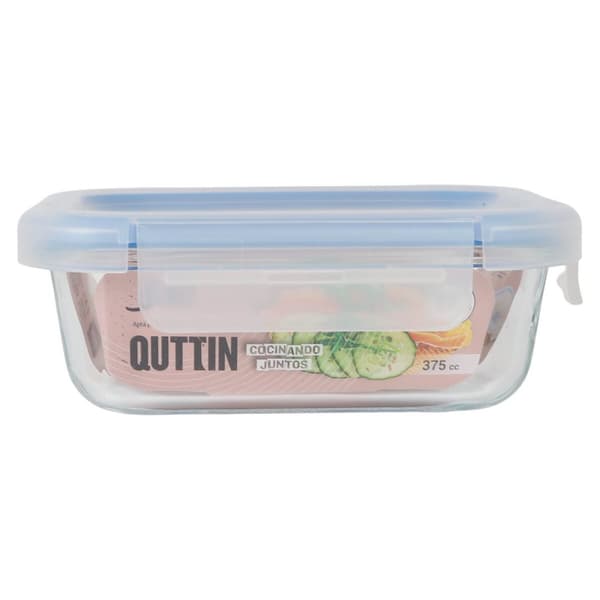 Hermetisk matlåda Quttin Transparent Rektangulär 375 ml (12 antal)