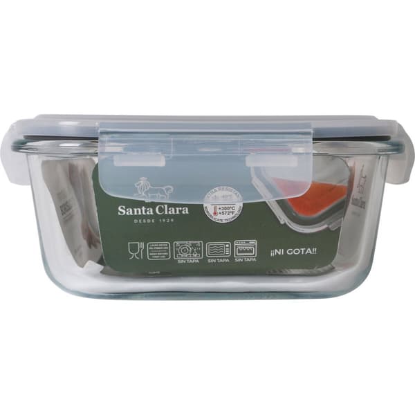 Hermetisk matlåda Santa Clara Transparent Rektangulär 1,5 L (6 antal)