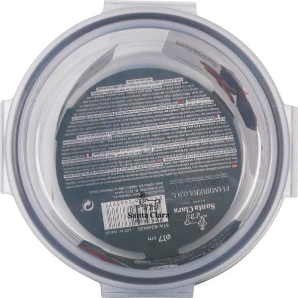 Hermetisk matlåda Santa Clara Transparent Ø 17 cm 0,9 l (6 antal)