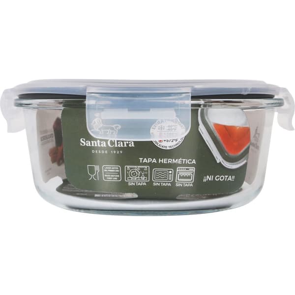 Hermetisk matlåda Santa Clara Transparent Ø 17 cm 0,9 l (6 antal)