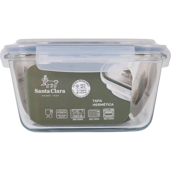 Hermetisk matlåda Santa Clara Transparent Rektangulär 3,5 L (3 antal)