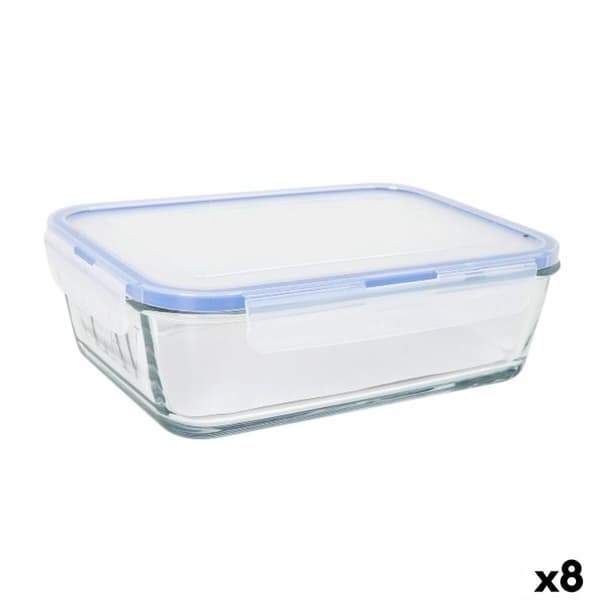 Hermetisk matlåda LAV Grå Transparent 1,9 L (8 antal)