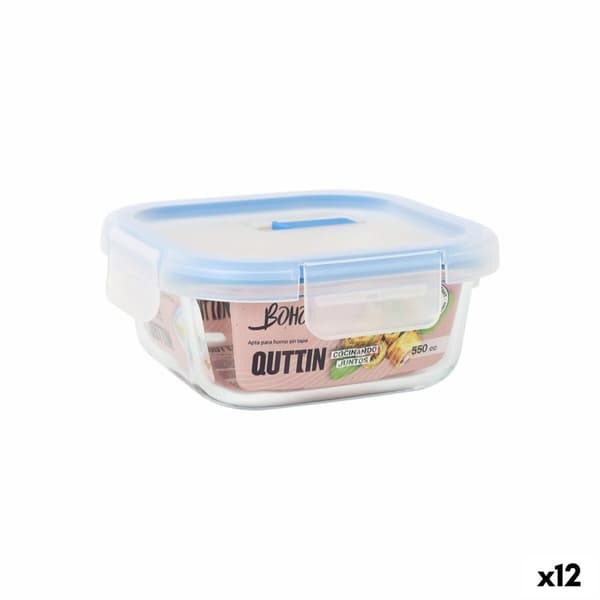 Hermetisk matlåda Quttin Boho Transparent 550 ml (12 antal)