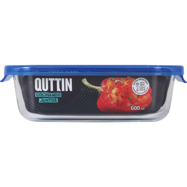 Hermetisk matlåda Quttin Blå Transparent Rektangulär 600 ml (6 antal)