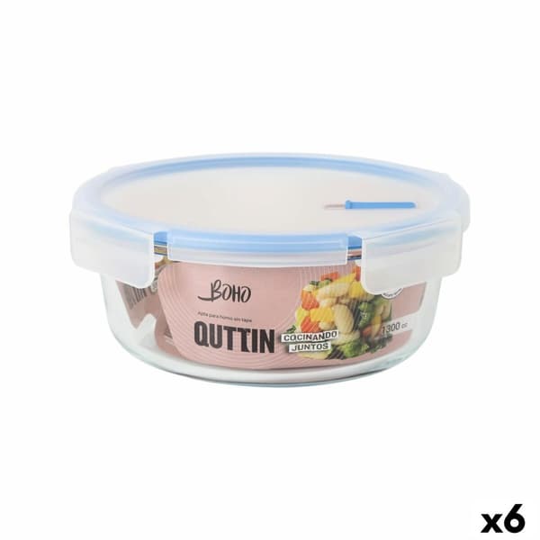 Ilmatiivis eväsrasia Quttin Boho Läpinäkyvä 1,3 L (6 osaa)