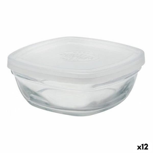 Firkantet madkasse med låg Duralex FreshBox Gennemsigtig 150 ml (12 enheder)