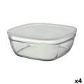 Miniatyrbillede 1 af 2: Firkantet madkasse med låg Duralex FreshBox 3 L 23 x 23 x 9 cm (4 enheder)