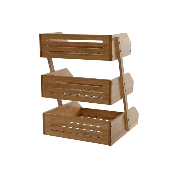 Fruktskål Home ESPRIT Naturell Bambu 30 x 33 x 41 cm