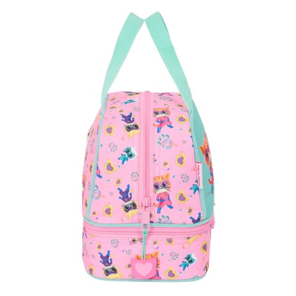 Lunchlåda SuperKitties Rosa Turkos 20 x 20 x 15 cm