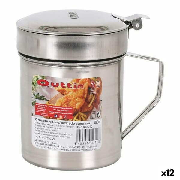 Gryta för att fritera kött eller fisk Quttin 52833 13 x 9,5 x 12 cm Rostfritt stål (12 antal)