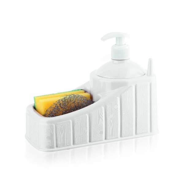Diskmedelspump 2-i-1 Privilege Plast 20 x 17 x 10 cm Vit (24 antal)