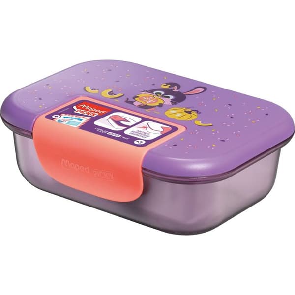 Boîte Matlåda Ecozen 900ml Lila Kanin - Maped Picnik - Lätt Öppning - Tål Mikrovågsugn och Diskmaskin