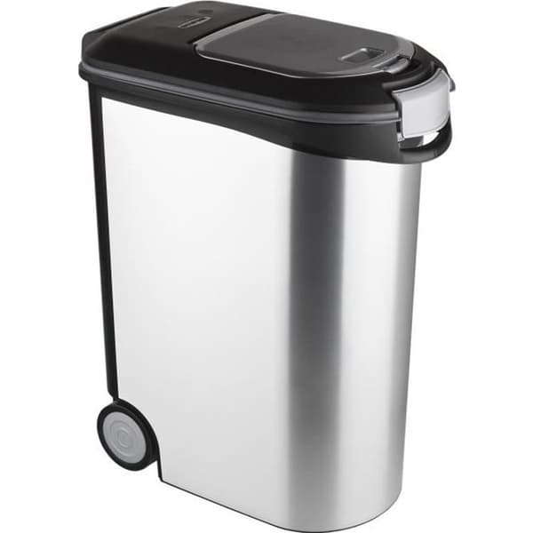 CURVER Hundmatsbehållare 20 kg - 54L - Metalllook