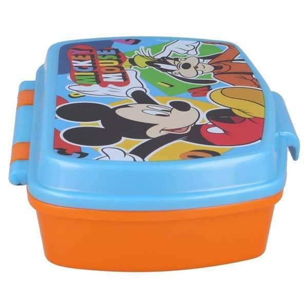 Madkasse til Sandwich Mickey Mouse Happy Smiles Blå Rød 17 x 5,6 x 13,3 cm