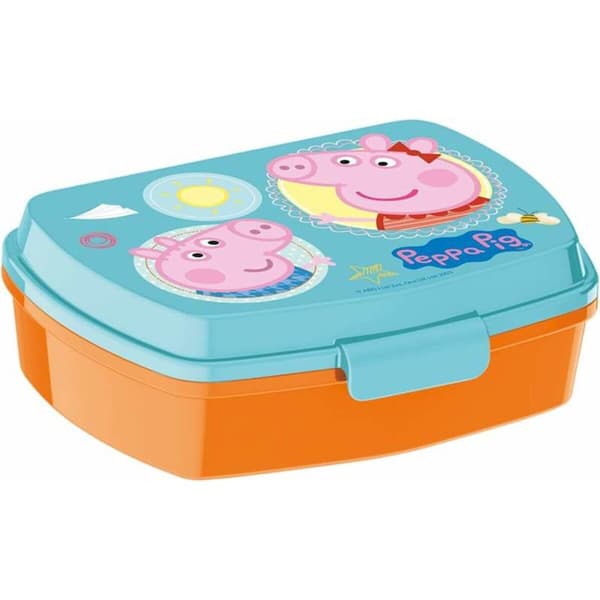 Madkasse til Sandwich Peppa Pig Having Fun Lyserød 17 x 5,6 x 13,3 cm